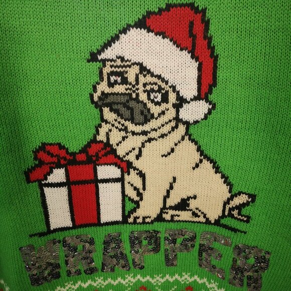 Ardene Ladies Size Small "Gangster Wrapper" Holiday Themed Sweater - Picture 9 of 9